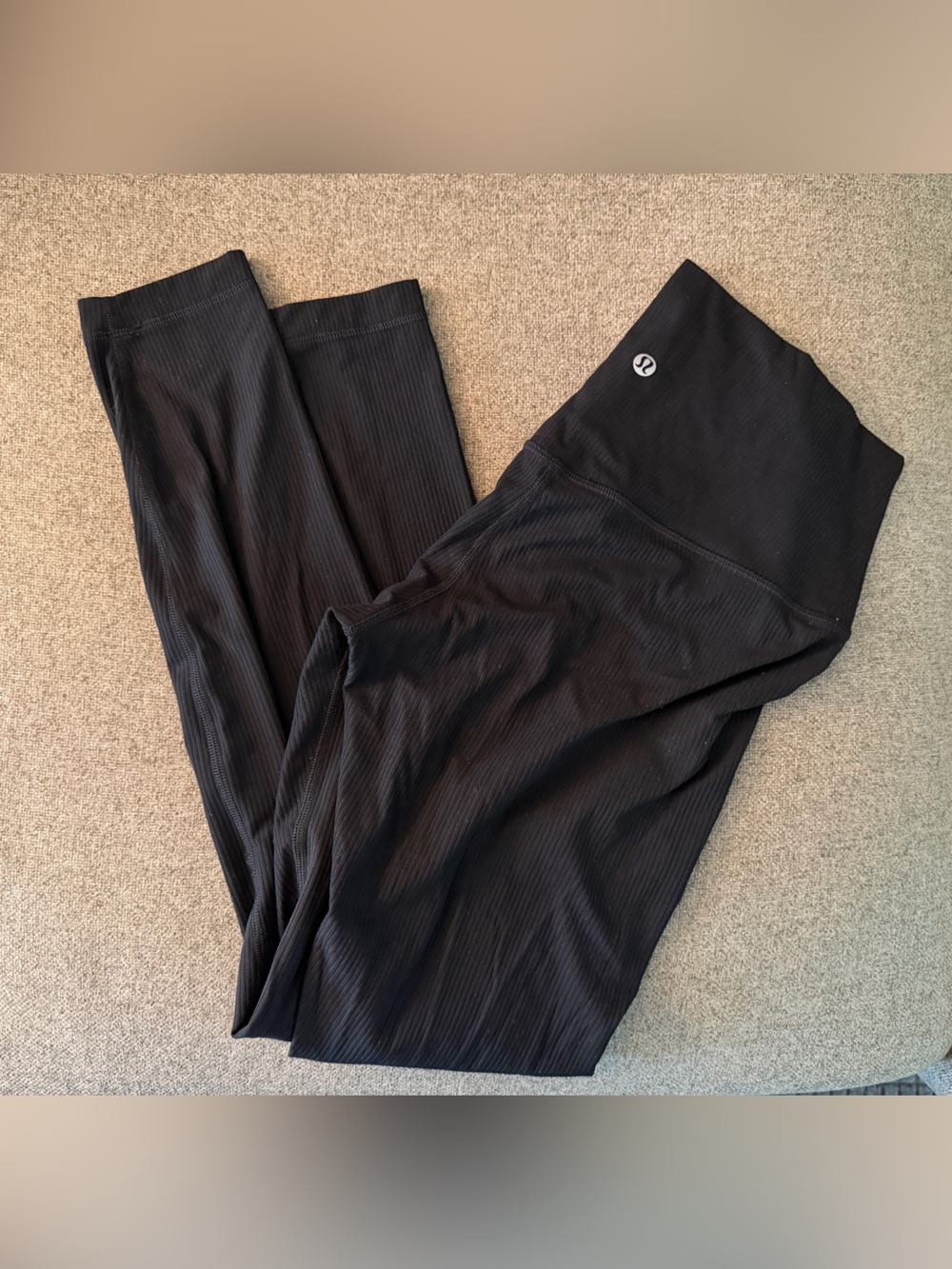 lululemon athletica Black Ribbed Leggings